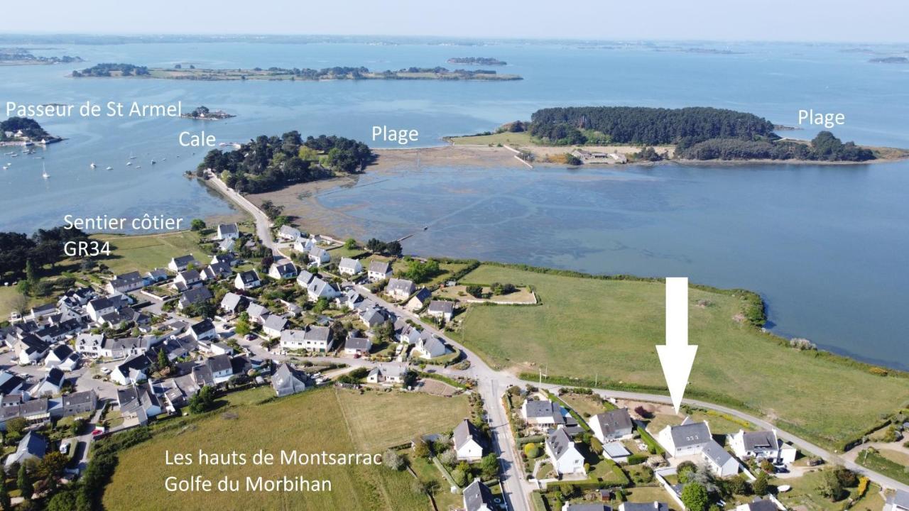 Maison Golfe Du Morbihan - Vue Mer - Plage A 600M - 6 Chambres Séné المظهر الخارجي الصورة